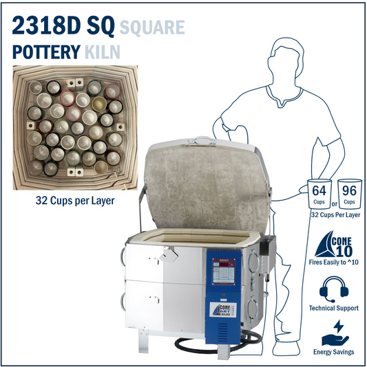 Cone Art 2318D SQ Square Kiln