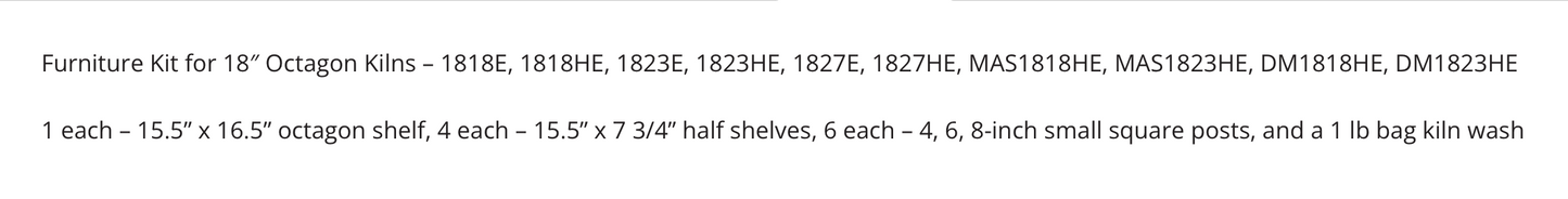 Olympic 18" Furniture Kit