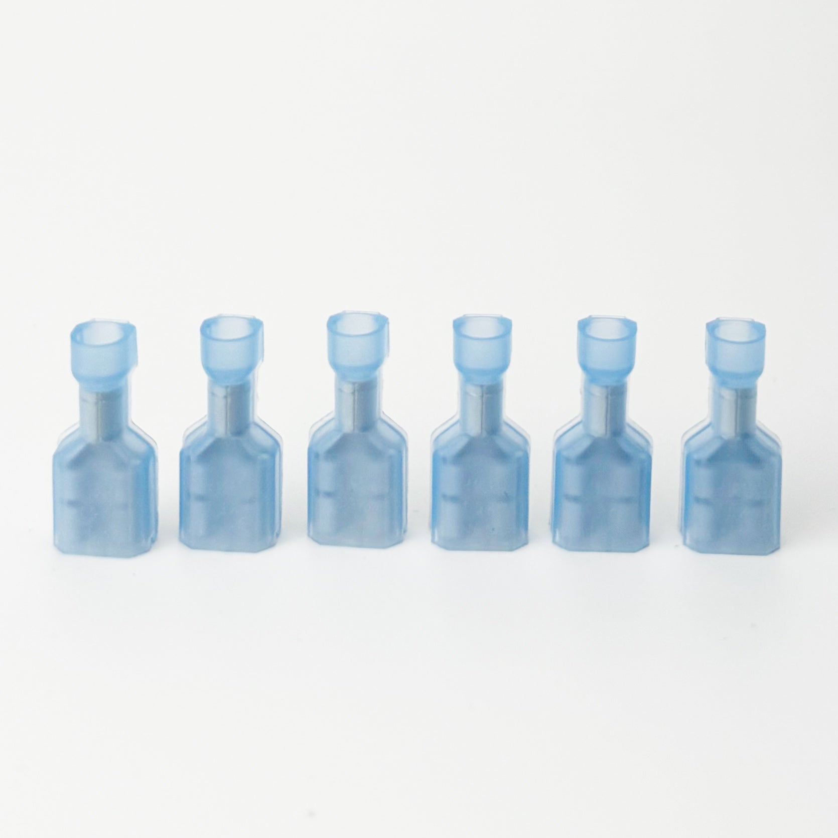 Female spade connectors commonly used on Skutt kilns where feeder wires connect to the power terminal strip in the control box. Set of six is enough for 3 section kilns.