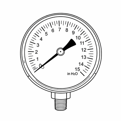 Water Column Gauge is used to monitor the gas pressure for the burners. Used on most Bailey gas kilns. 