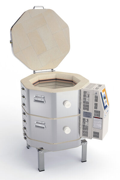 The Easy-Fire series is the L&L flagship kiln. Perfect for classrooms and potters, this kiln is full of features making it one of the easiest to install, use, and maintain. All L&L kilns are made-to-order and take approximately 15-20 weeks.
