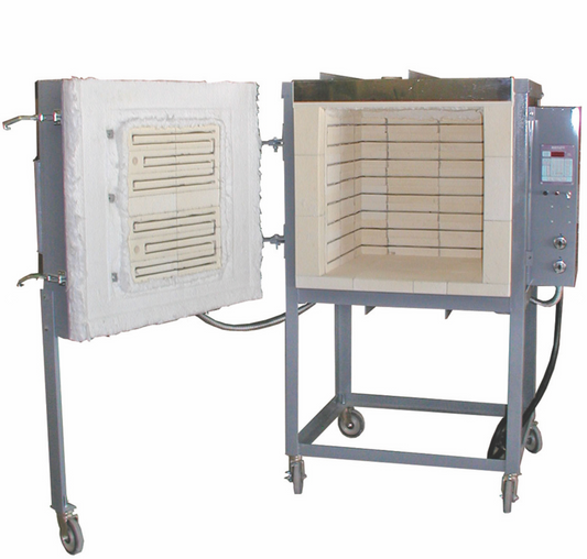 Olympic Kilns Front Loading Production Kilns are designed for large capacity production models and come equipped with a pilot light, welded heavy angle iron frame, stainless steel jacket.