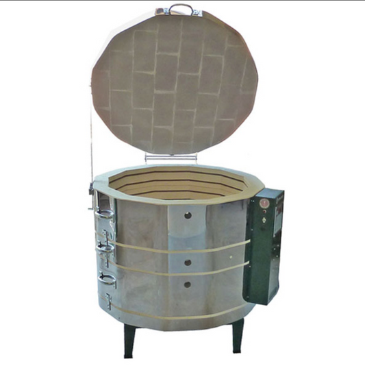 Olympic Kilns Medallion Series (MAS) are designed to save money with a green control box! All models are designed for high-fire Cone 10 and have 3" brick for energy consummation and efficiency.