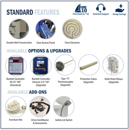 Cone Art 1822D Round Kiln