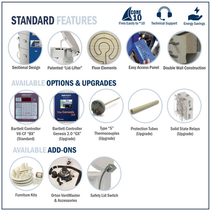 Cone Art 2818D Round Kiln