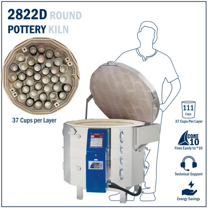 Cone Art 2822D Round Kiln