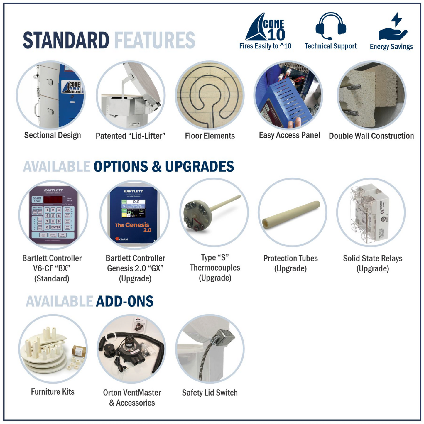 Cone Art 2318D SQ Square Kiln