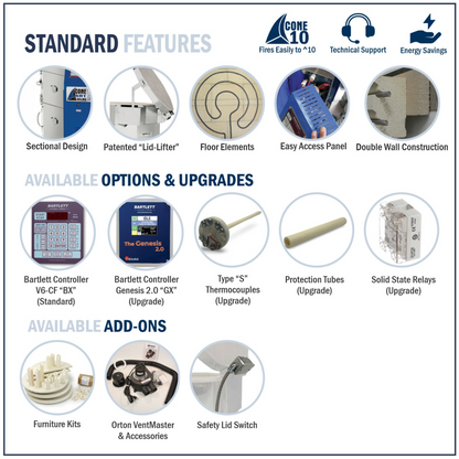 Cone Art 2318D SQ Square Kiln