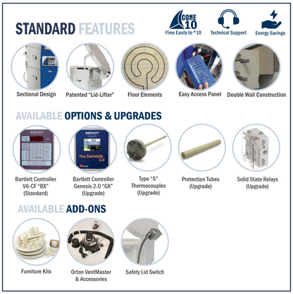 Cone Art 2322D SQ Square Kiln