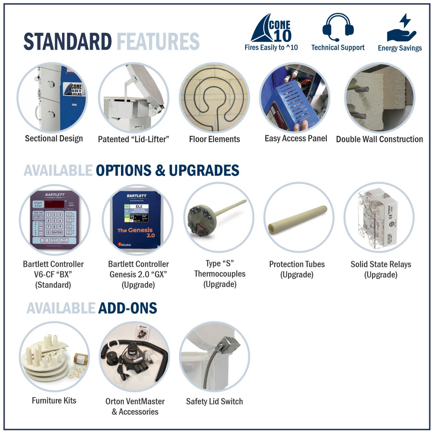 Cone Art 2327D SQ Square Kiln