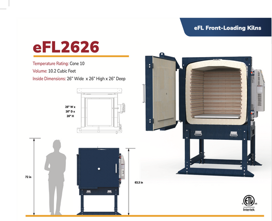 L&L EFL 2626 Front Loading Kiln