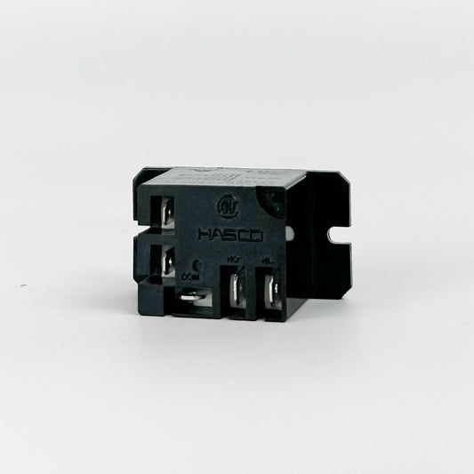 Pilot relay for Skutt kilns, typically used to drive a small signal to the main relays or contactors. Skutt PK models, Skutt KM1227PK, Skutt KM1231PK, Skutt KM1627PK, Skutt KM1627PK LF.